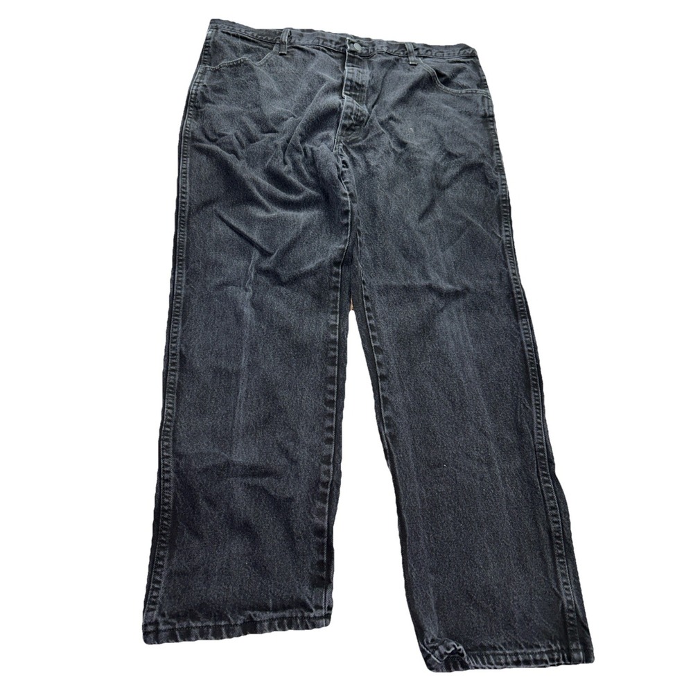 Rustler 40x29 Black Jeans Mens Straight Denim